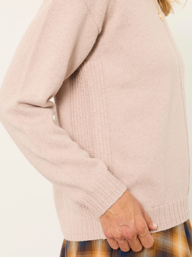 FatFace Barley Natural Knitted Crew Neck Jumper - Image 5 of 5 FatFace Barley Natural Knitted Crew Neck Jumper - Image 5 of 5