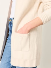 FatFace Bronwyn Ivory Edge to Edge Longline Cardigan - Image 3 of 6