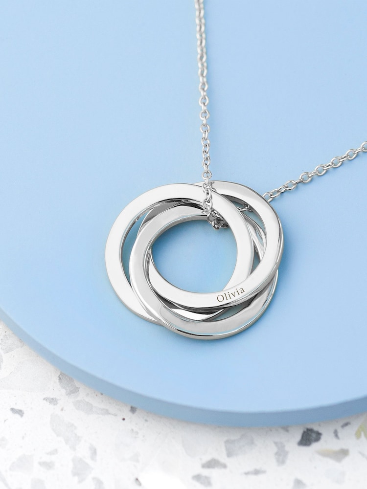 Treat Republic Personalised Russian Ring Necklace - Image 1 of 5 Treat Republic Personalised Russian Ring Necklace - Image 1 of 5