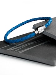 Treat Republic Personalised Men's Woven Leather Bracelet - Image 3 of 3