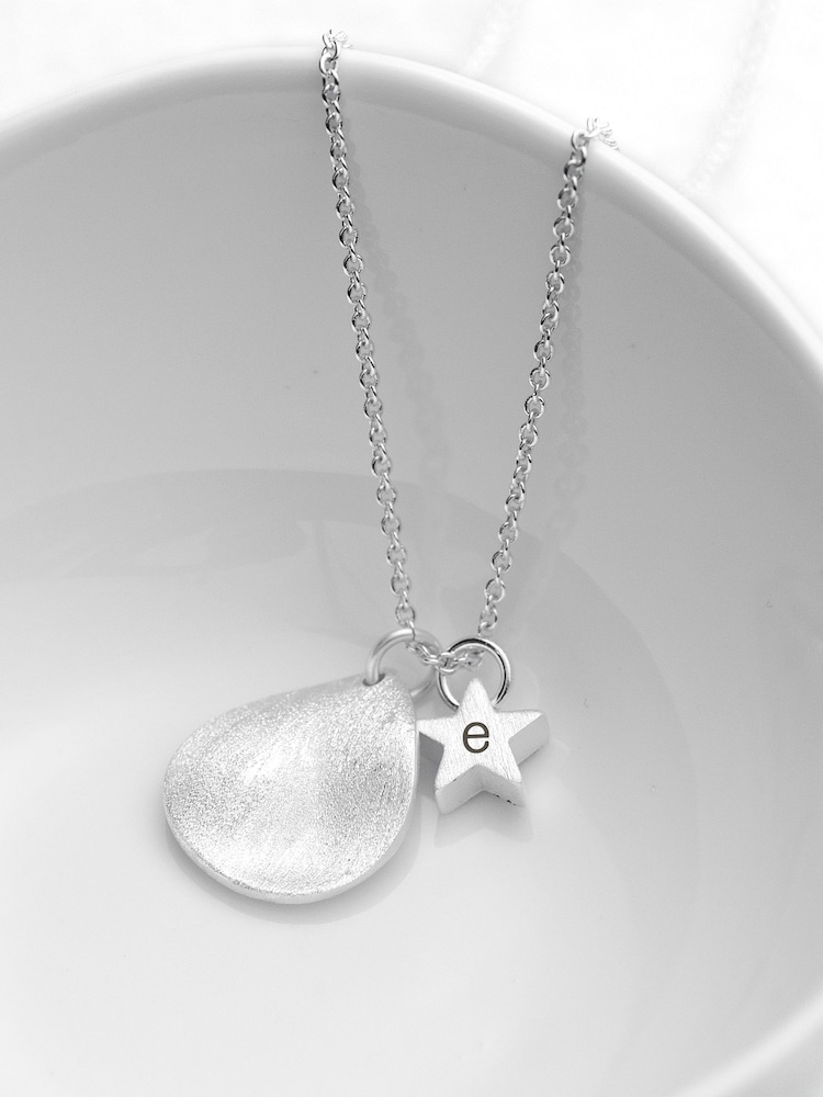Treat Republic Personalised Matte Star and Drop Necklace - Image 1 of 4