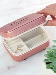 Treat Republic Personalised Sparkly Pink Treasure Jewellery Case - Image 3 of 5