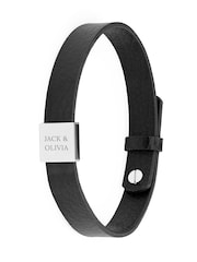 Treat Republic Personalised Mens Soho Tag Message Leather Bracelet - Image 5 of 5