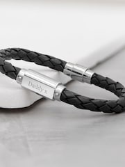 Treat Republic Personalised Luxury Mens Leather Bracelet - Image 3 of 4