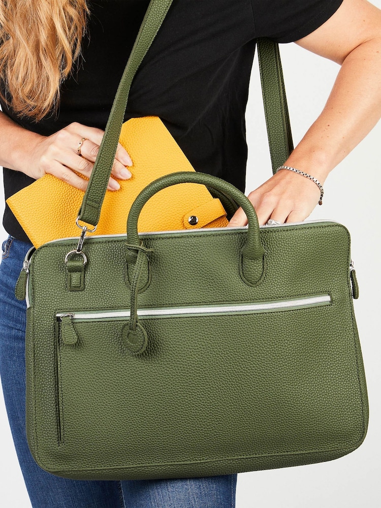 Goodeehoo Olive Green Balsas Document Case Laptop Bag - Image 1 of 3 Goodeehoo Olive Green Balsas Document Case Laptop Bag - Image 1 of 3