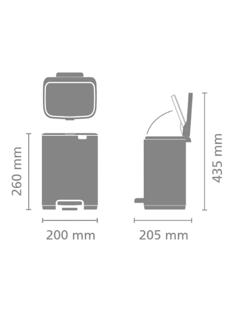 Brabantia Matt Black Bo Pedal Bin 4L - Image 6 of 6