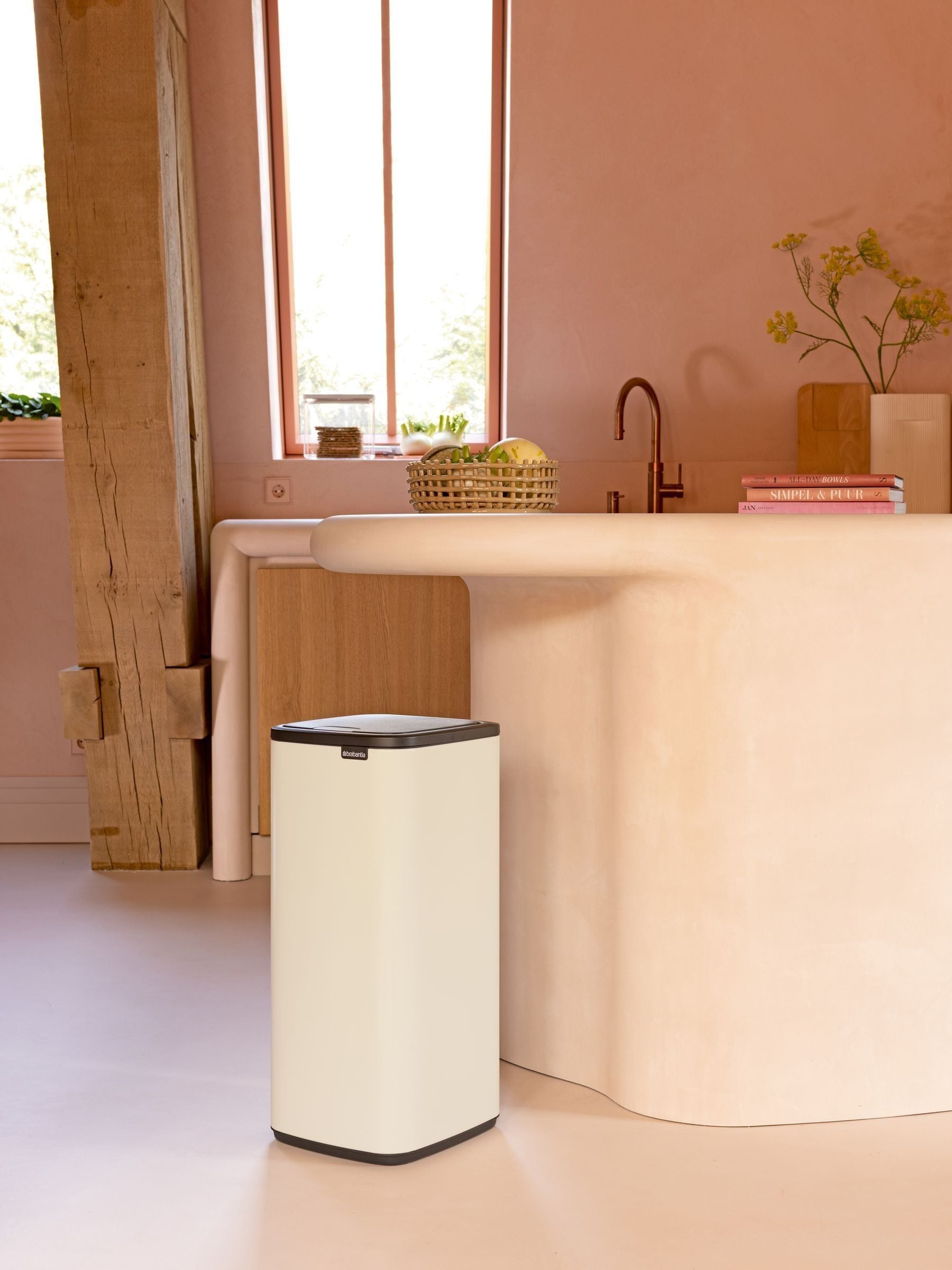 Brabantia Touch Bin 30L Soft Beige - Slim Design - Soft-Touch Opening - Image 5