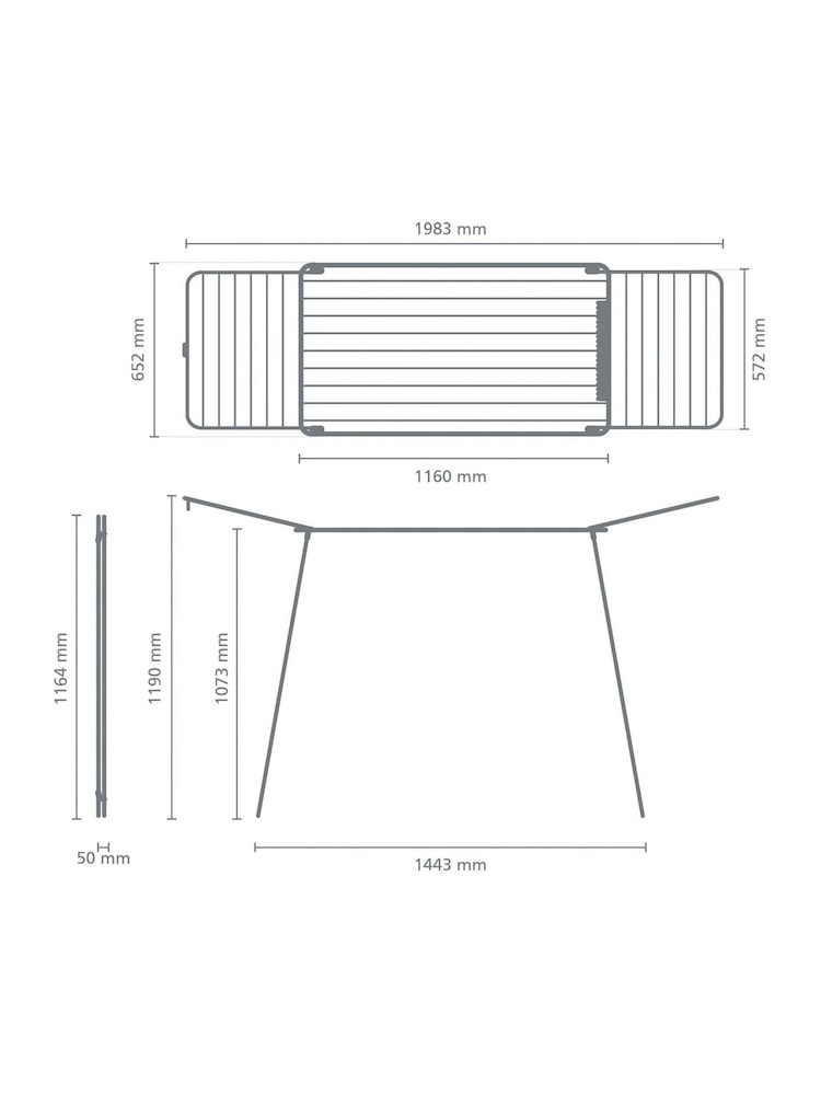 Brabantia Matt Black HangOn Drying Rack Too 22m - Image 6 of 6
