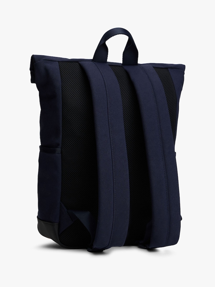 Tommy Hilfiger Blue Heriage Flag Rolltop Backpack - Image 2 of 5 Tommy Hilfiger Blue Heriage Flag Rolltop Backpack - Image 2 of 5