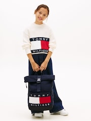 Tommy Hilfiger Blue Heriage Flag Rolltop Backpack - Image 4 of 5