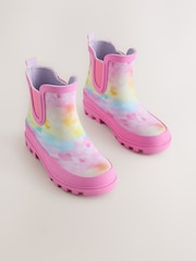 Pink/Rainbow Heart Print Chelsea Wellies - Image 1 of 5