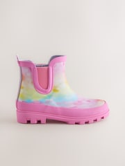 Pink/Rainbow Heart Print Chelsea Wellies - Image 2 of 5