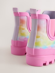 Pink/Rainbow Heart Print Chelsea Wellies - Image 4 of 5
