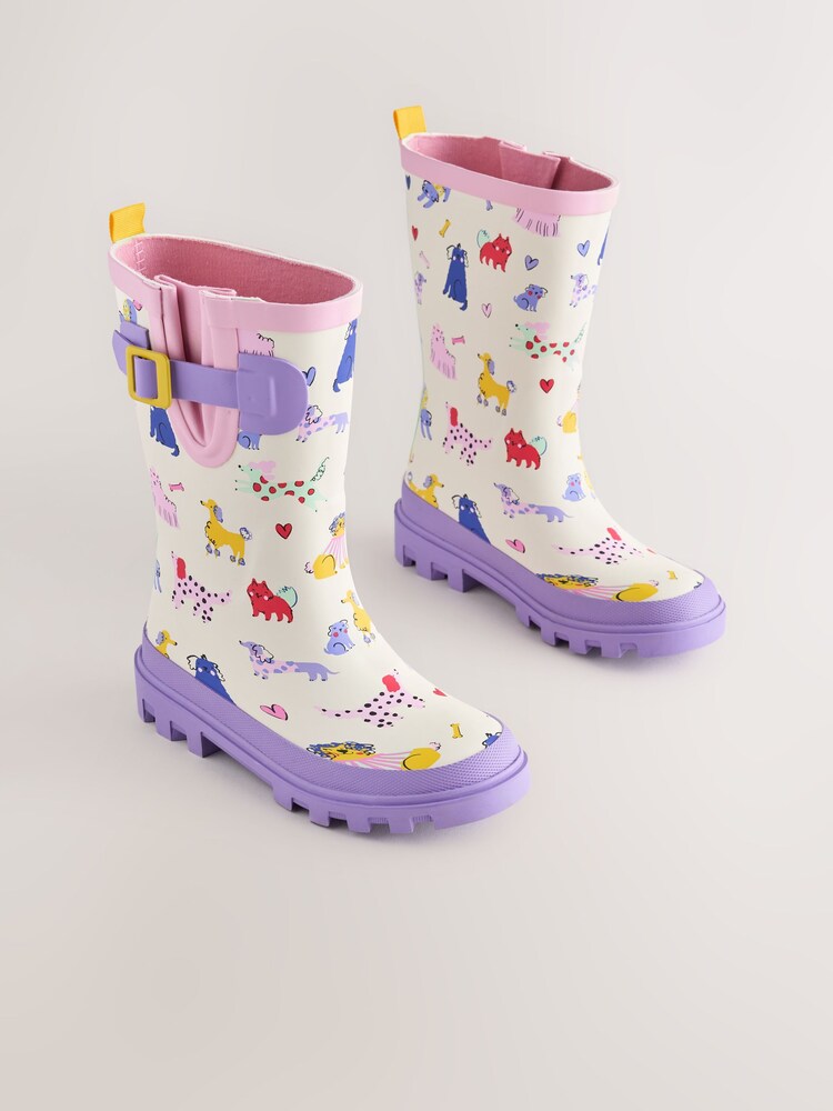Dog Printed Standard Fit (F) Buckle Wellies - Image 1 of 5 Dog Printed Standard Fit (F) Buckle Wellies - Image 1 of 5