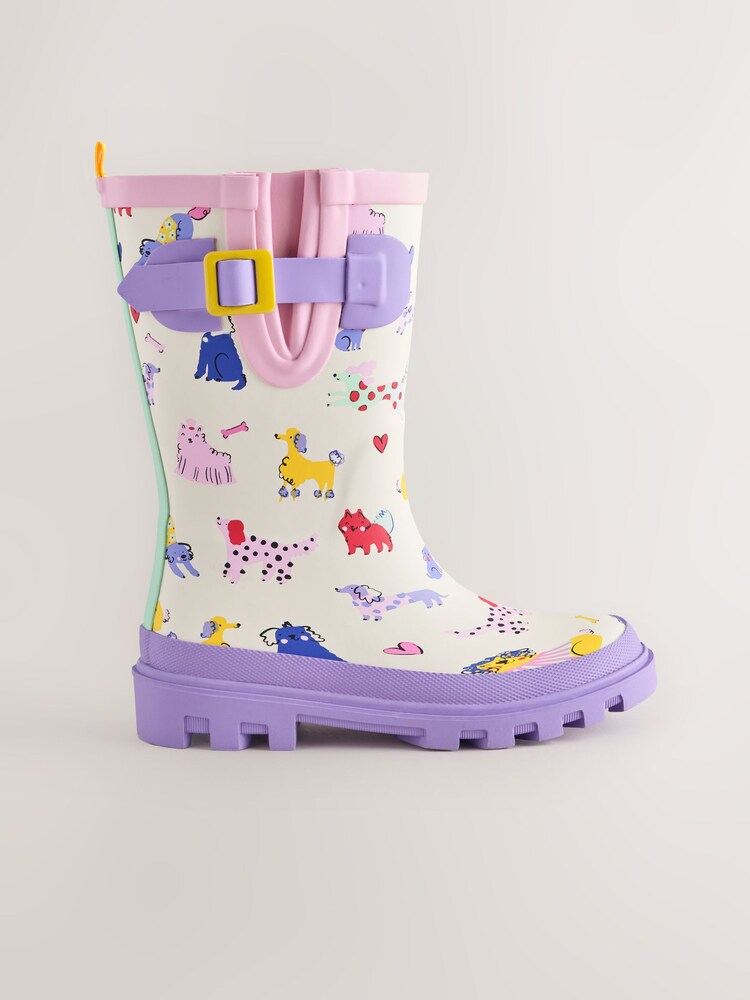 Dog Printed Standard Fit (F) Buckle Wellies - Image 2 of 5 Dog Printed Standard Fit (F) Buckle Wellies - Image 2 of 5