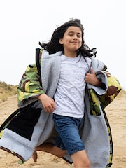 Dryrobe Grey Kids Advance Short Sleeve Robe - Image 3 of 6