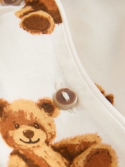 Ecru/Brown Ecru Brown Bear Print Button Through Pyjamas (3-16yrs) - Image 4 of 4