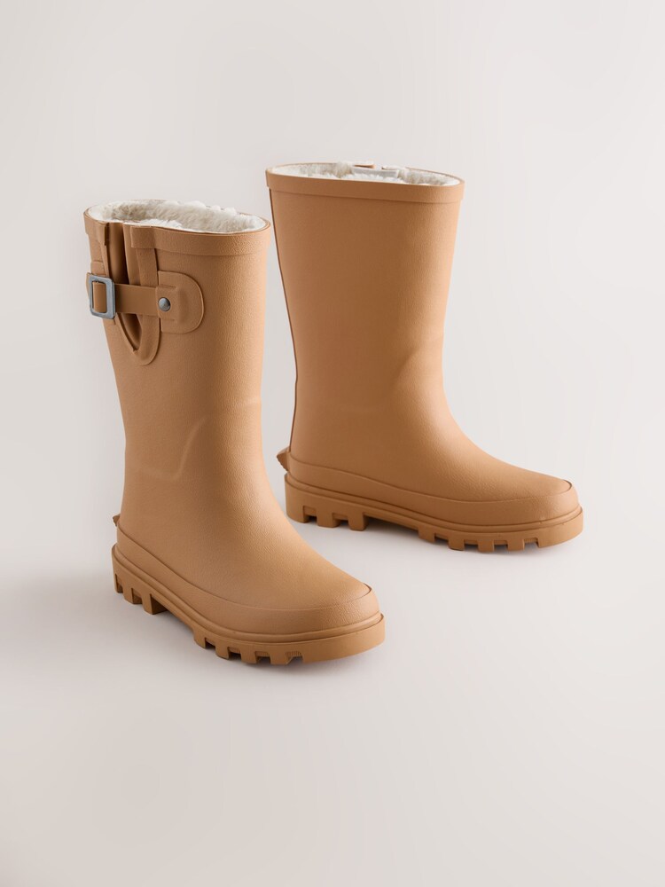 Tan Brown Standard Fit (F) Buckle Wellies - Image 1 of 5 Tan Brown Standard Fit (F) Buckle Wellies - Image 1 of 5