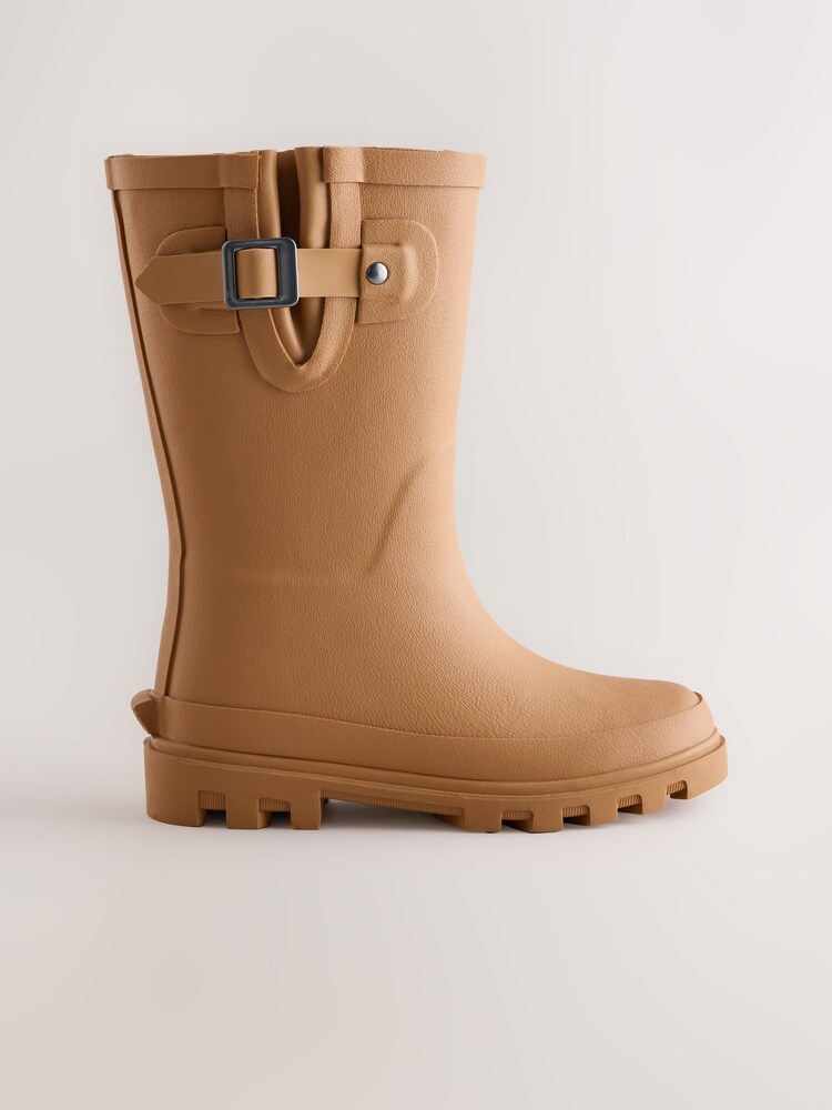 Tan Brown Standard Fit (F) Buckle Wellies - Image 2 of 5 Tan Brown Standard Fit (F) Buckle Wellies - Image 2 of 5
