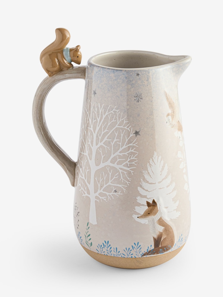 Winter Scene Ceramic Jug Vase - Imagen 1 de 1