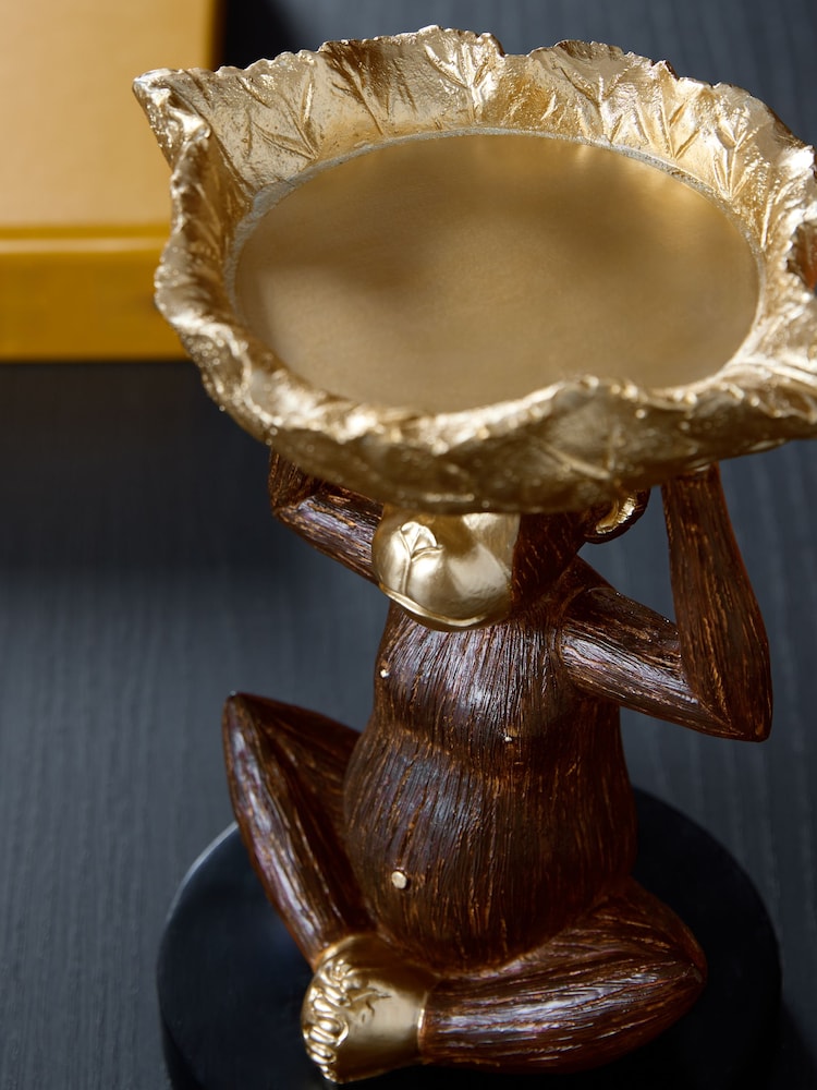 Monkey Pillar Candle Holder - 3суретінің 2 суреті