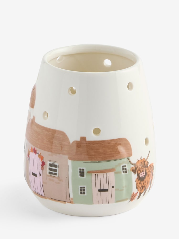 Multi House Scene Ceramic Tea Light Holder - Image 4 of 4