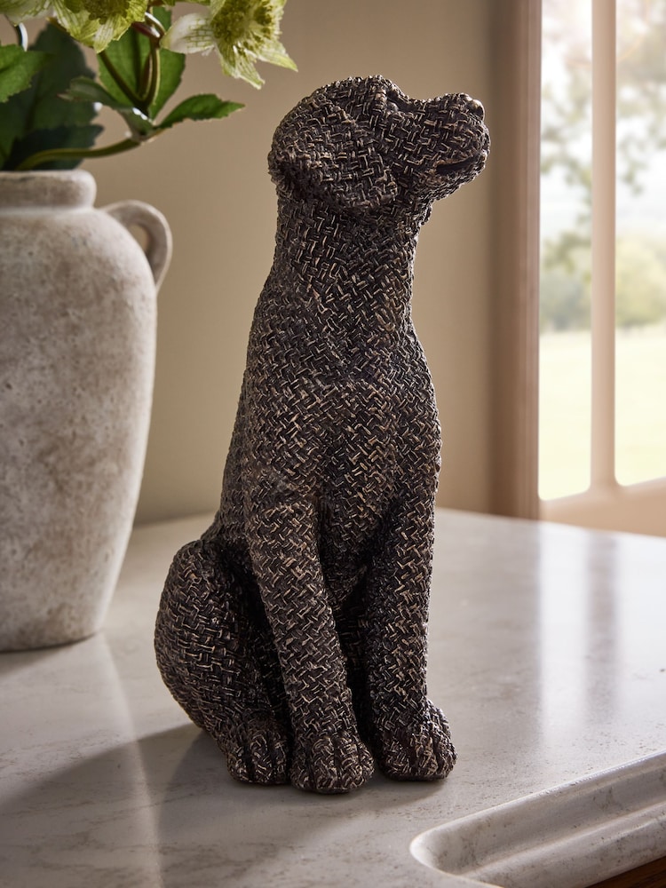 Bronze Labrador Woven Texture Ornament - Image 2 of 6