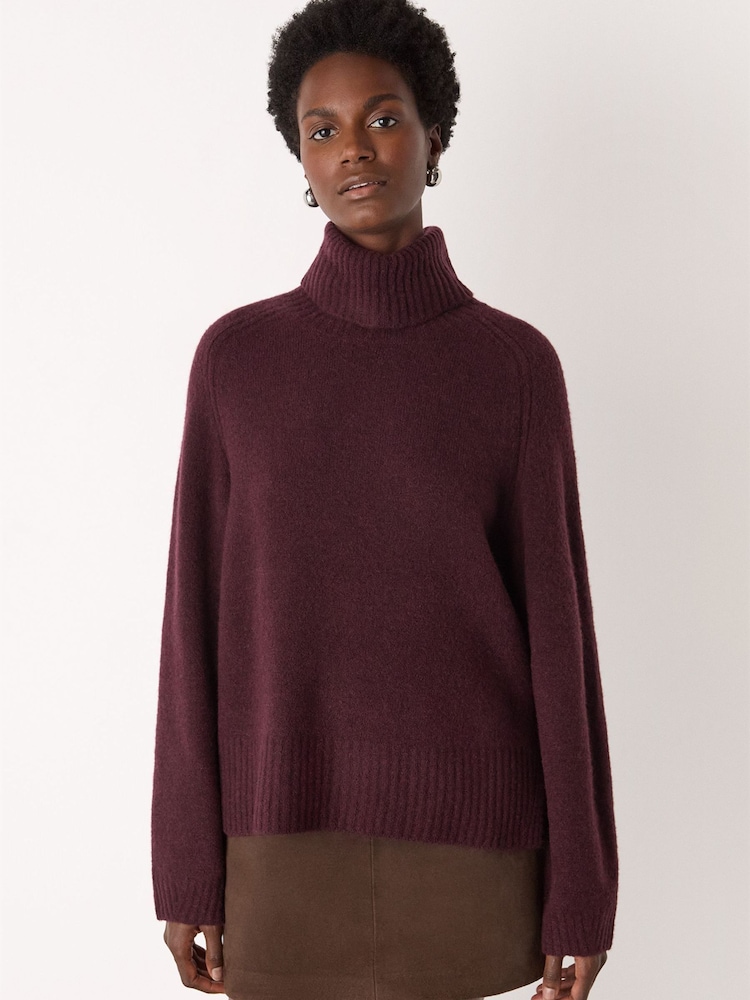 Whistles Red Roll Neck Wool Mix Jumper - Image 1 of 4 Whistles Red Roll Neck Wool Mix Jumper - Image 1 of 4