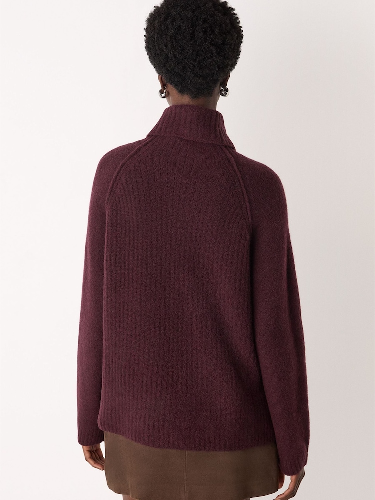 Whistles Red Roll Neck Wool Mix Jumper - Image 2 of 4 Whistles Red Roll Neck Wool Mix Jumper - Image 2 of 4
