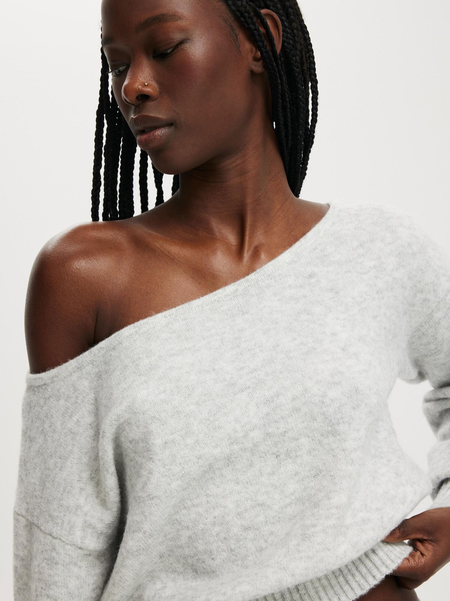 Buy Cotton On Grey Luxe Slouchy Knit Sweatshirt from the Next UK
