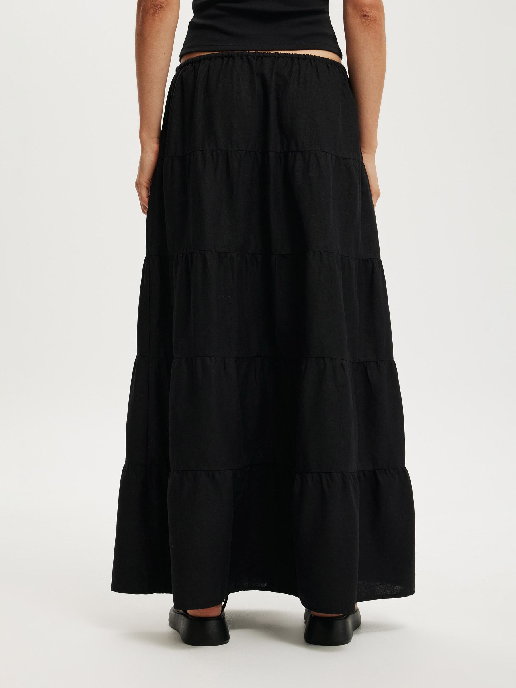 Buy Cotton On Black Haven Multi Tiered Maxi Skirt from Next Singapore