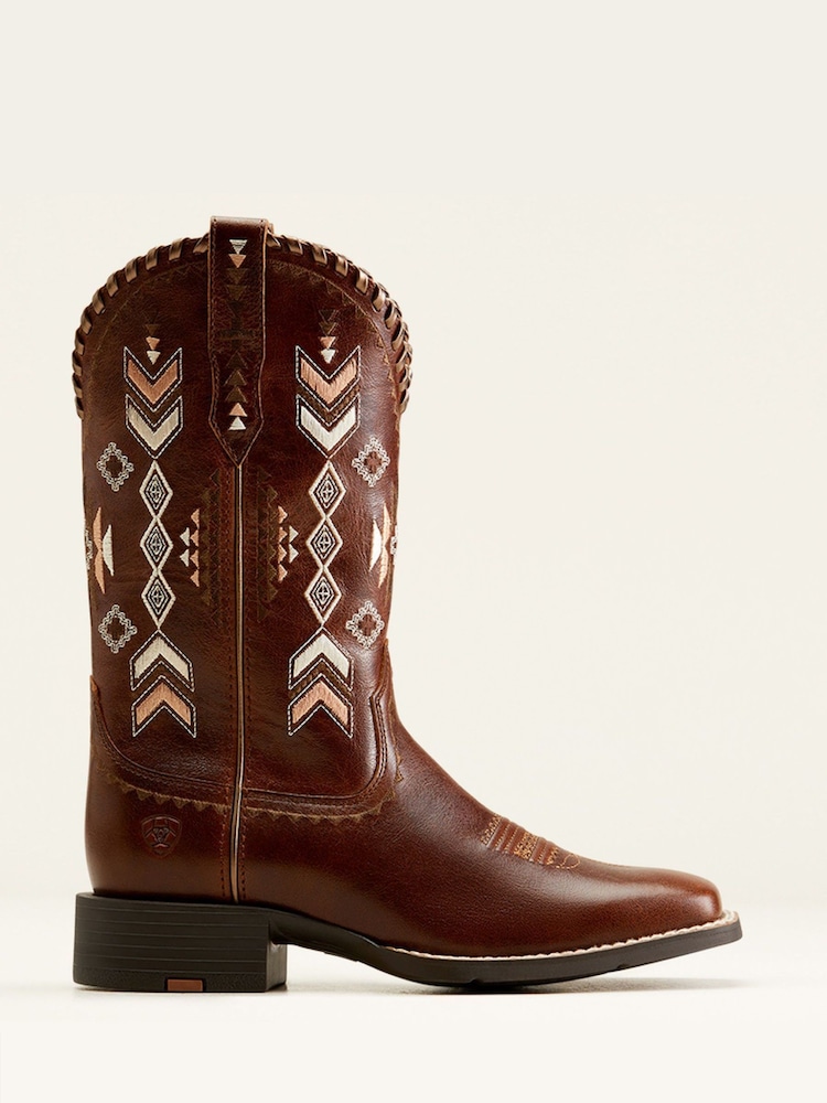 Ariat Brown Round Up Skyler Boots - Image 1 of 4