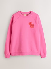 Little Bird by Jools Oliver Bright Pink Oversized Crew Neck Sweatshirt - Image 1 of 1