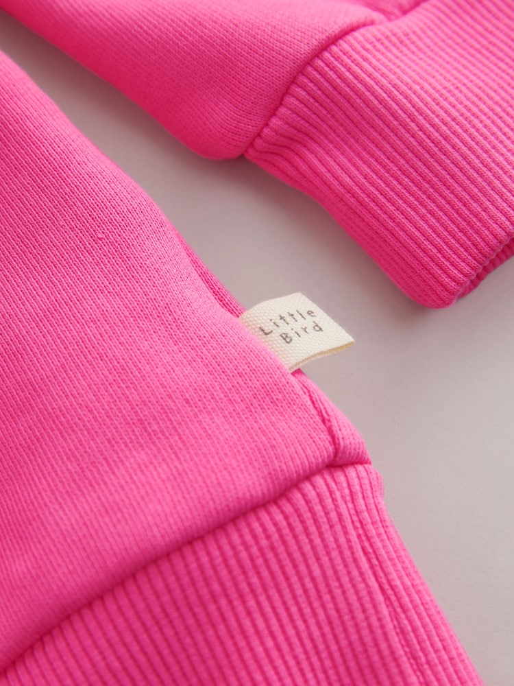 Little Bird by Jools Oliver Garment Dyed Pink Oversized Crew Neck Sweatshirt - Image 10 of 10