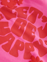 Little Bird by Jools Oliver Garment Dyed Pink Oversized Crew Neck Sweatshirt - Image 9 of 10