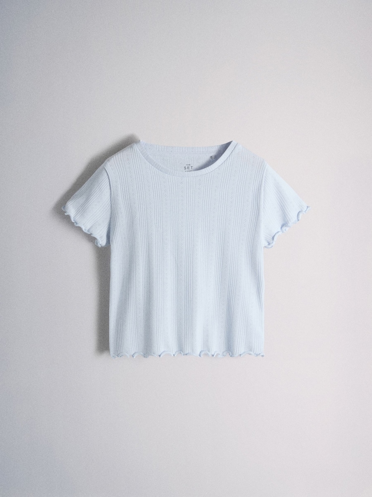 The Set Short Sleeve Pointelle Jersey Pyjamas 3 Pack - Imaginea 2 din 9