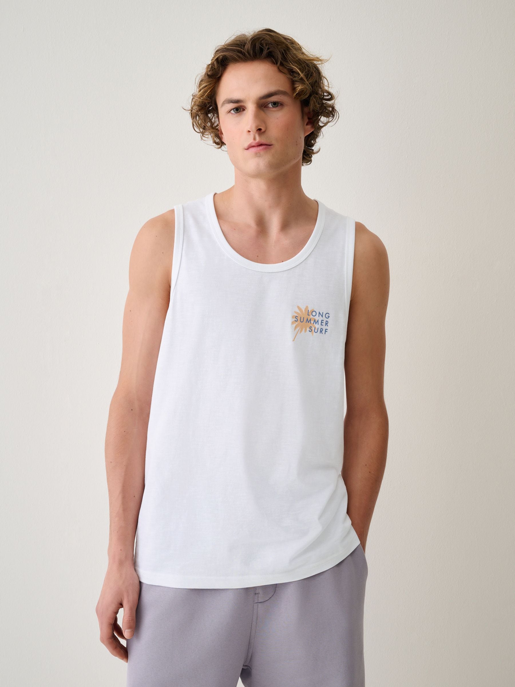 Buy White Lightweight Graphic Vest from Next Romania