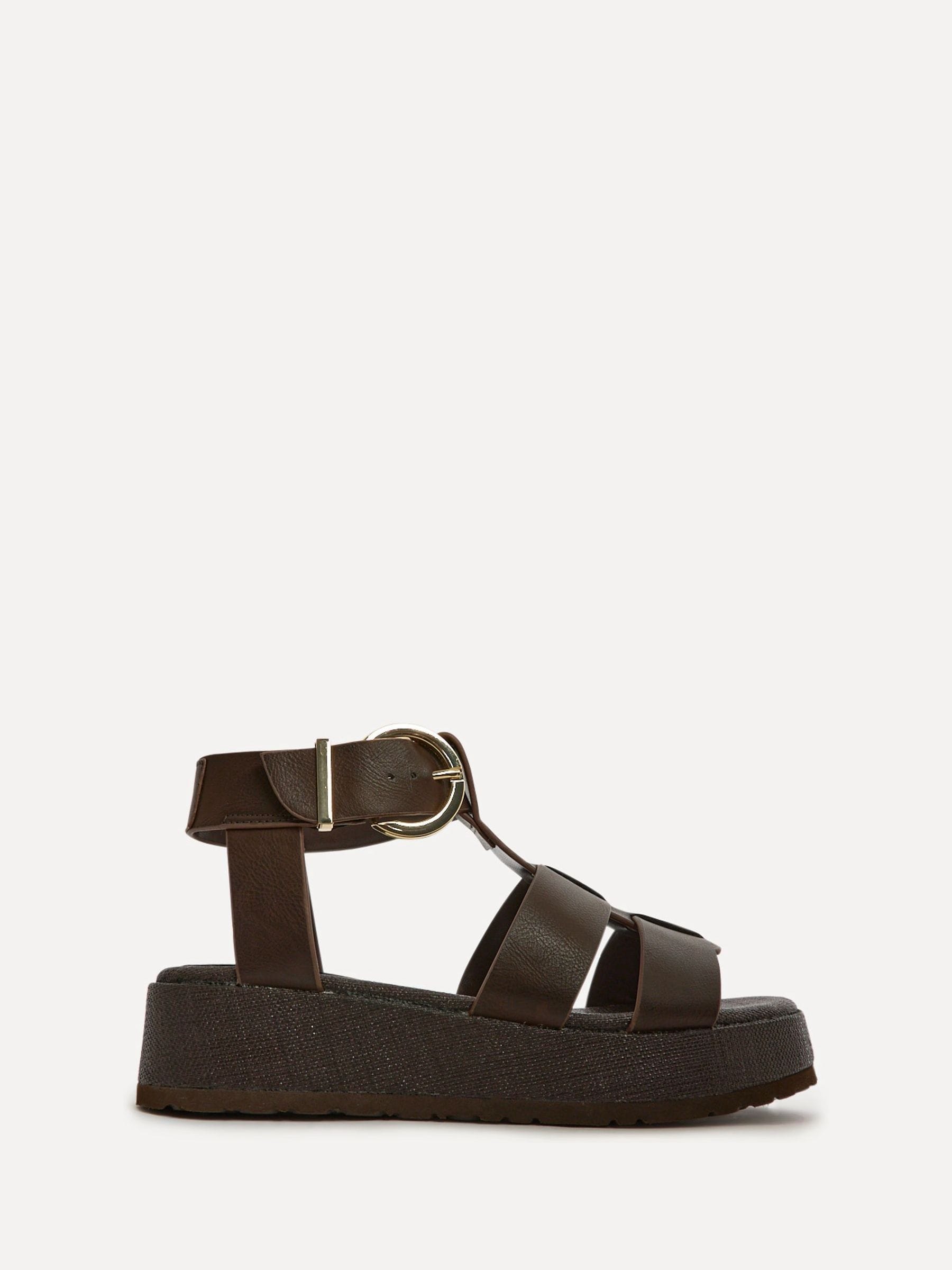 Buy Linzi Dark Brown Tori Flatform Gladiator Sandals from Next USA