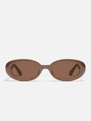 QUAY Brown Felt Cute Sunglasses - Image 2 of 2