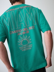 Green Embroidered Back Print T-Shirt - Image 1 of 9