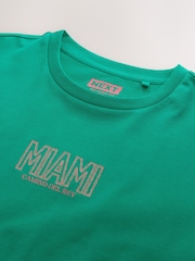 Green Embroidered Back Print T-Shirt - Image 8 of 9