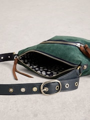 White Stuff Green Hollie Cross-Body Suede Bag - Image 3 of 4