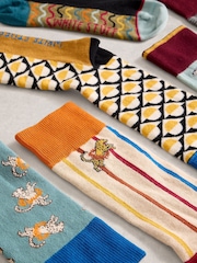 White Stuff Blue Advent Calendar Socks 12 Pairs - Image 5 of 6