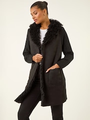 كارديجان طويل محبوك من فرو صناعي من Roman - صورة 4 من 8