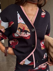 Never Fully Dressed Blue Cowboy Boot Cardigan - Image 3 of 5