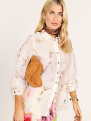 Never Fully Dressed White Western Icon Miley Shirt - Image 4 of 6