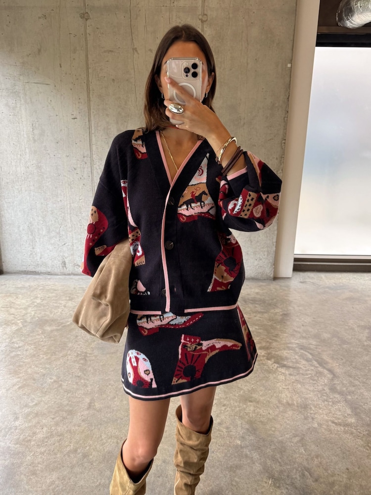 Never Fully Dressed Blue Cowboy Boots Jake Skirt - Image 2 of 5