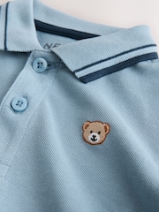 Light Blue Long Sleeve Polo Shirt (3mths-7yrs) - Image 7 of 8