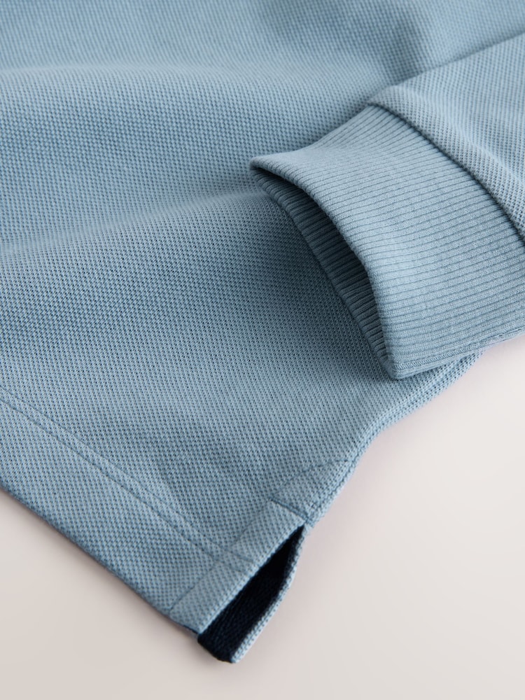 Light Blue Long Sleeve Polo Shirt (3mths-7yrs) - Image 8 of 8
