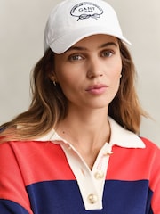 GANT Cream Embroidered Graphic Twill Cap - Image 1 of 3